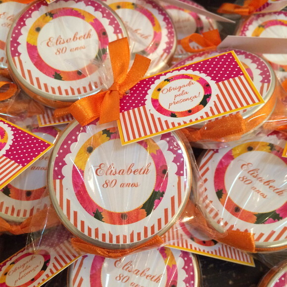 Lembrança 80 Anos Vela Aromática
