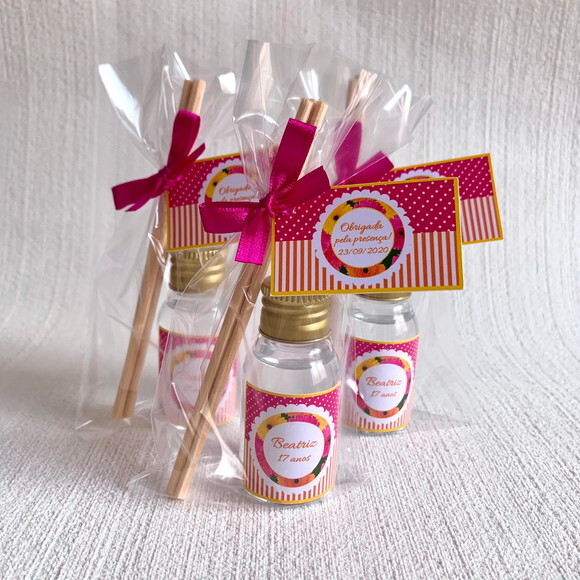 Lembrança Aniversário Aromatizador Pink,amarelo e laranja