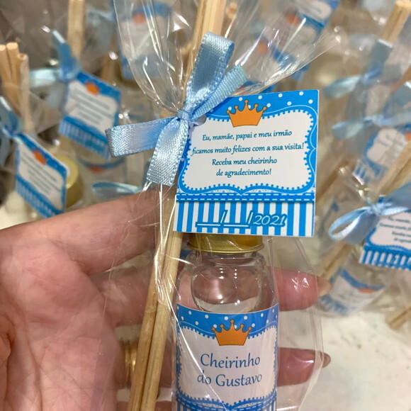Lembrança Maternidade Aromatizador Realeza Coroa Azul