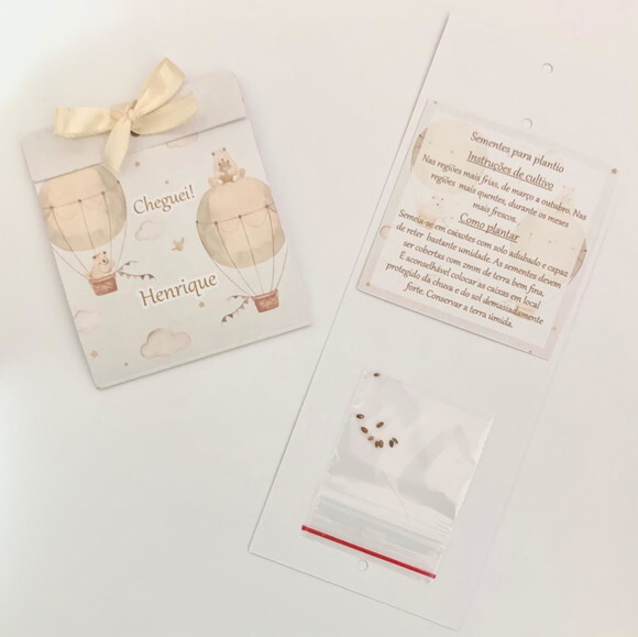 Lembrança Maternidade Sementinha Amor Perfeito Urso Baloeiro