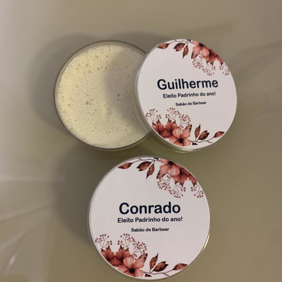 Lembrança Padrinho Casamento Sabão Barbear + Loção Pós Barba