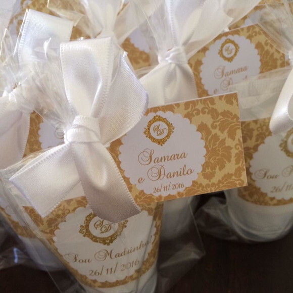Lembrança para Madrinha de Casamento hidratante Ouro