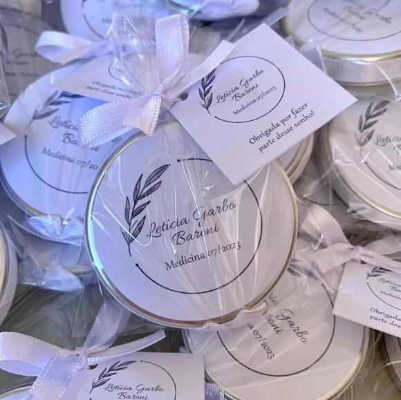Lembrança Vela Aromática com 2 Pavios