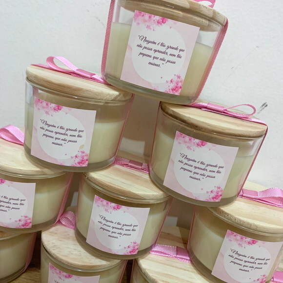 Lembrança Vela Vegetal Aromática Vidro Dia dos Professores