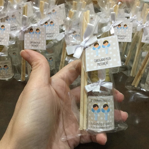 Lembrancinha 1 Comunhão Aromatizador 2 Anjinhos