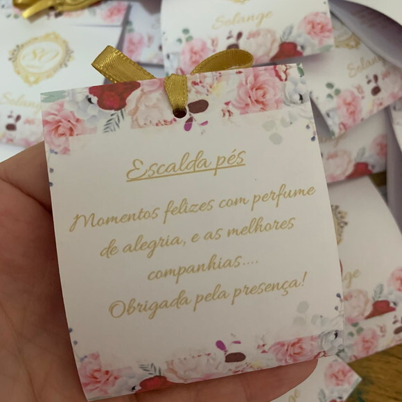 Lembrancinha 80 Anos Sachê Escalda Pés