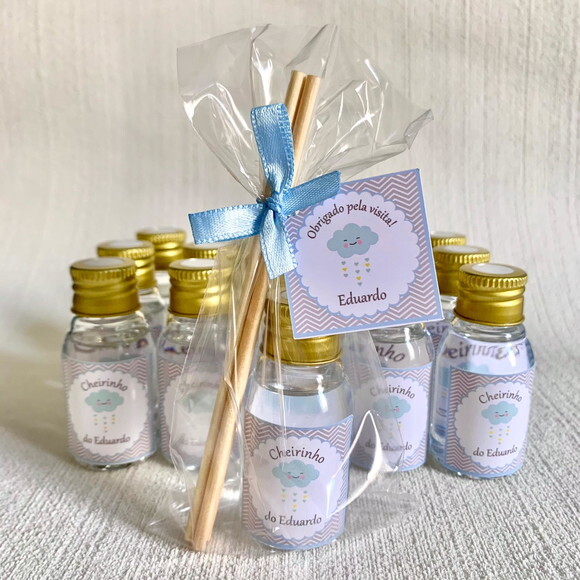 Lembrancinha Aromatizador Chuva de Bençãos azul