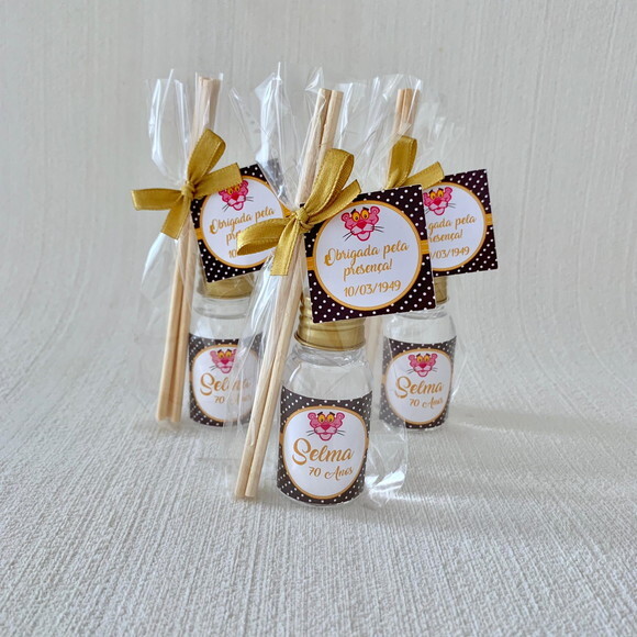 Lembrancinha Aromatizador Pantera Cor de Rosa