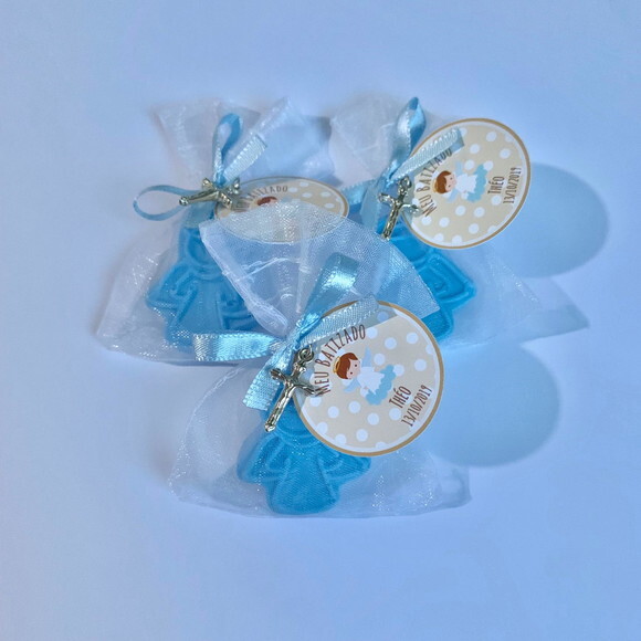 Lembrancinha Batizado Sabonete Anjinho Azul