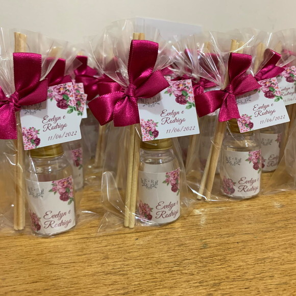 Lembrancinha Casamento Aromatizador Floral Pink