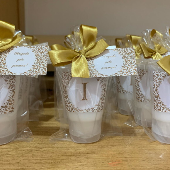Lembrancinha Creme Hidratante 80 Anos Dourado