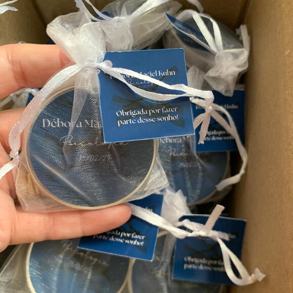 Lembrancinha Formatura Psicologia Vela Aromática Organza