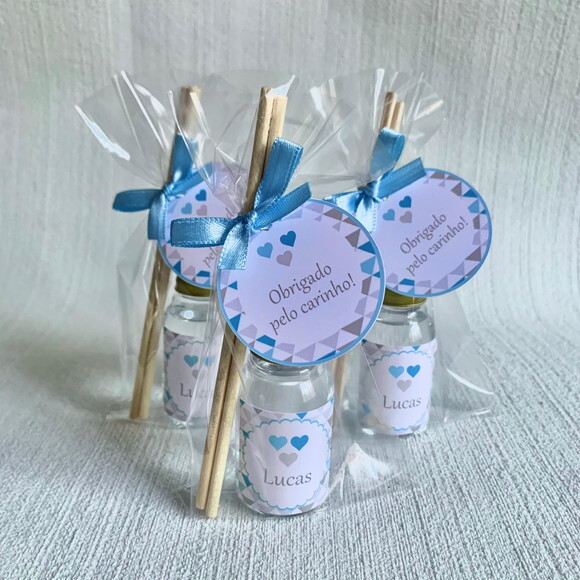 Lembrancinha Maternidade Aromatizador Coração Azul