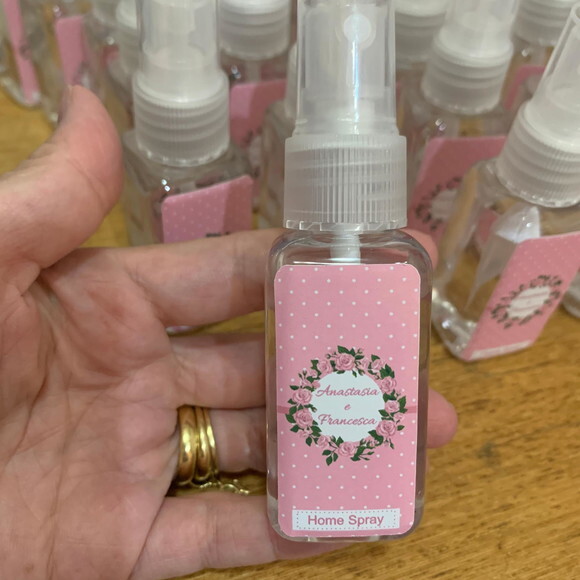 Lembrancinha Maternidade Home Spray Floral Rosa