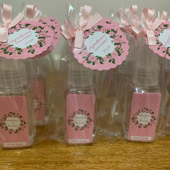 Lembrancinha Maternidade Home Spray Floral Rosa