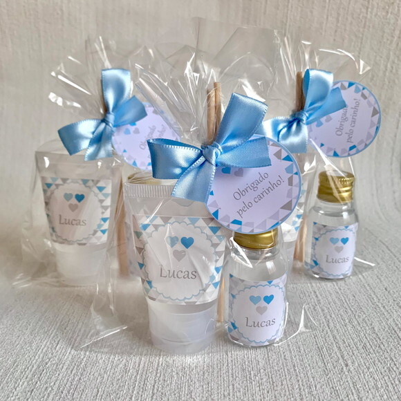 Lembrancinha Maternidade Kit álcool gel + aromatizador