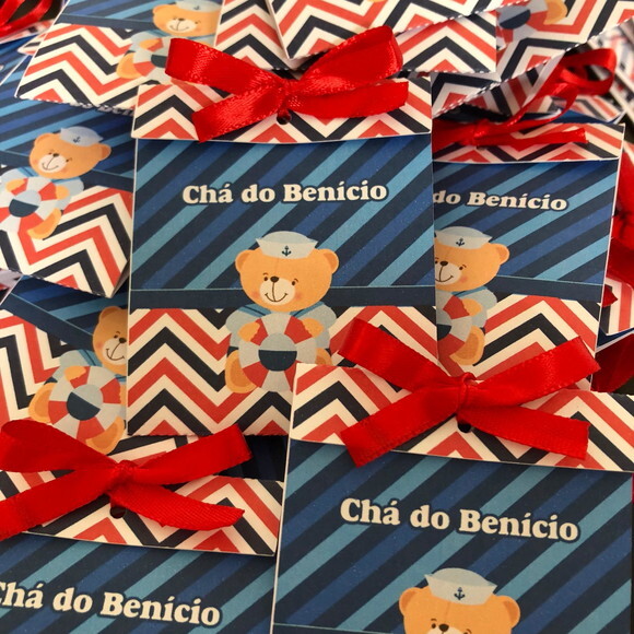 Lembrancinha Maternidade Sachê Sementinha Urso Marinheiro