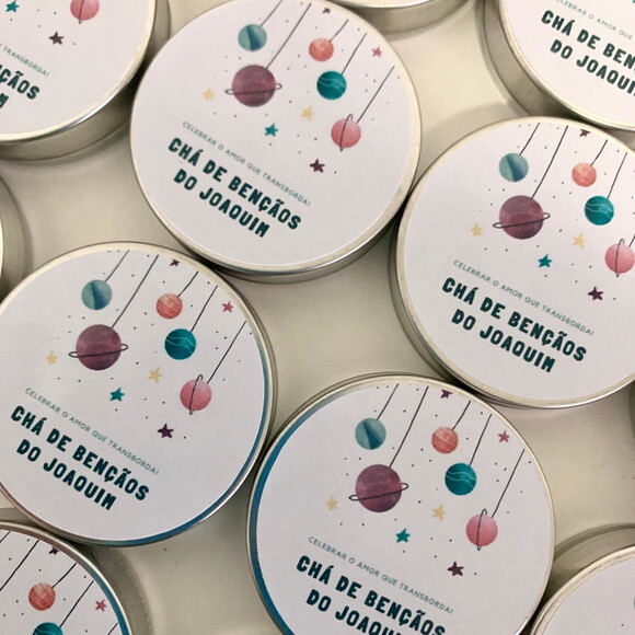 Lembrancinha Maternidade vela aromática Espaço