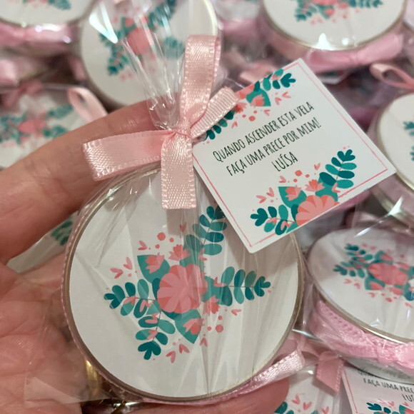 Lembrancinha Maternidade Vela floral