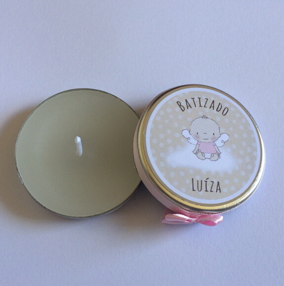Lembrancinha p/ Batizado Anjinha - Vela