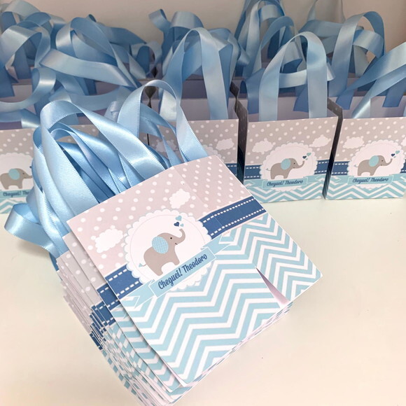Sacolinha personalizada Aniversário Elefantinho