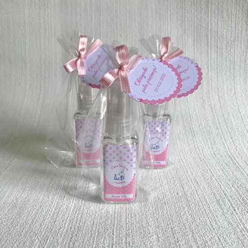 Álcool 70% Spray Lembrancinha Gatinha Marie