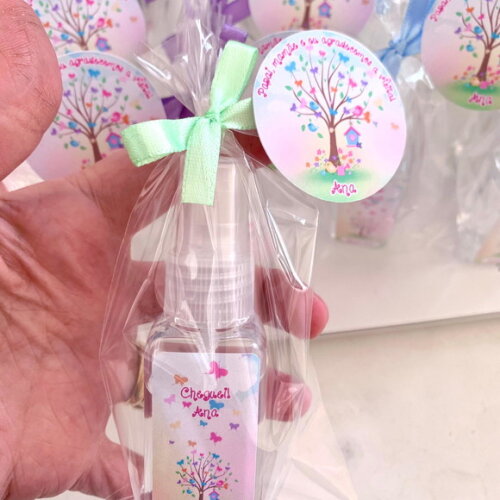 Álcool 70% Spray Lembrancinha maternidade Jardim Encantado