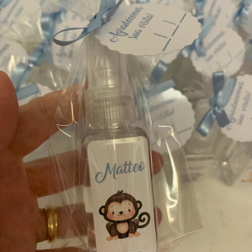 Álcool 70% Spray Lembrancinha maternidade Safari
