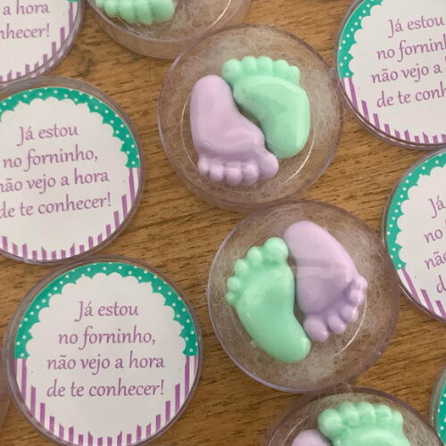 Anúncio Gravidez verde água e lavanda