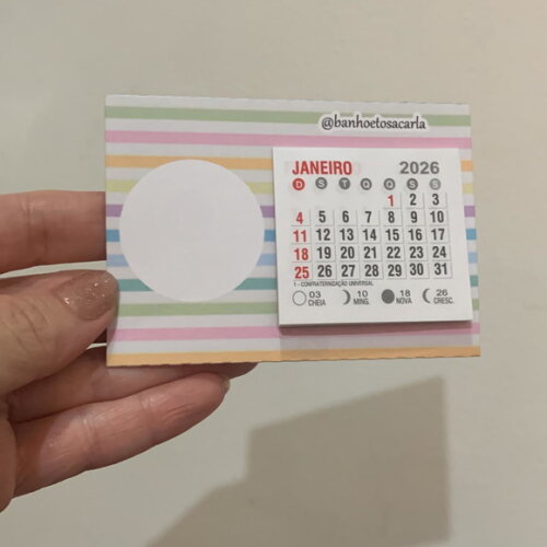 Brinde Loja Mini Calendário de Mesa