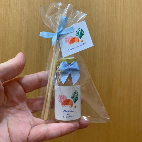 Kit Sacolinha Personalizada + Aromatizador Fundo do Mar