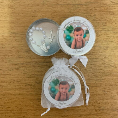Latinha personalizada com foto Batizado