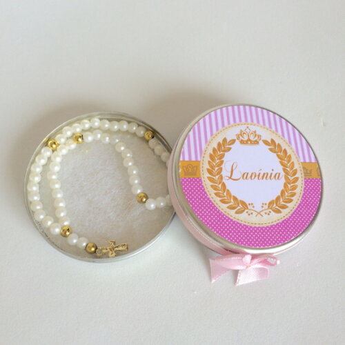Latinhas Mint to be Princesa c/ Mini terço