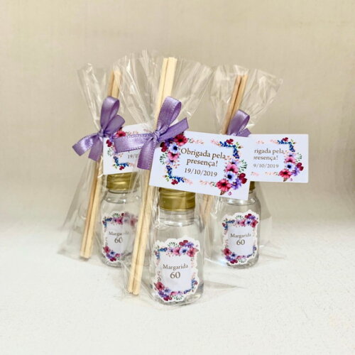 Lembrança Aniversário Aromatizador Floral Lilás e Rosa