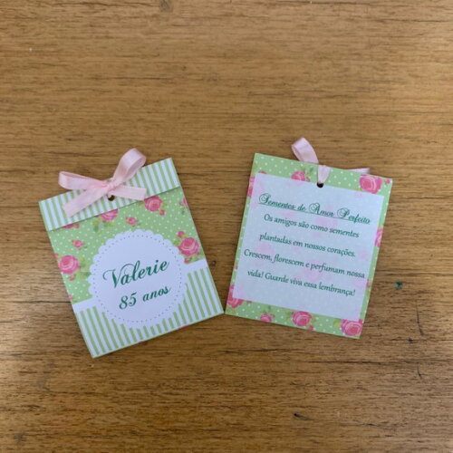 Lembrança Aniversário Sementinha de Amor Perfeito