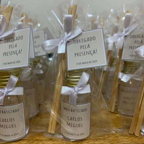 Lembrança Batizado Mini Aromatizador
