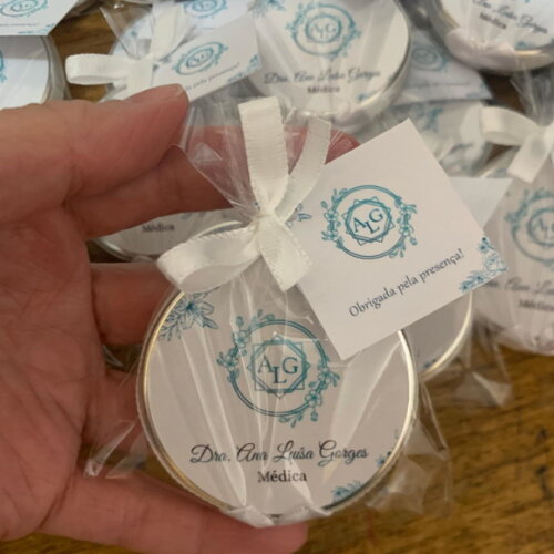 Lembrança Formatura Medicina Vela Aromática com Brasão