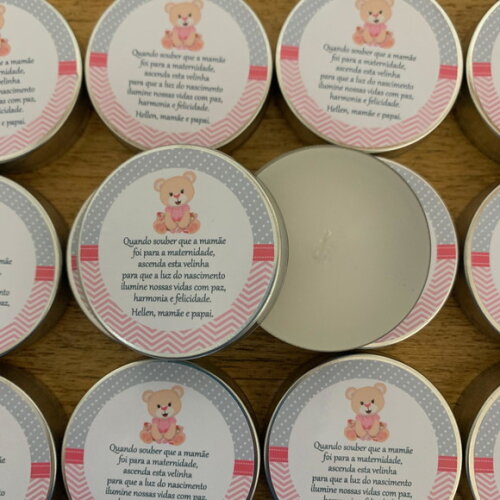 Lembrança Maternidade Vela Aromática Ursinha