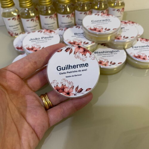 Lembrança Padrinho Casamento Sabão Barbear + Loção Pós Barba