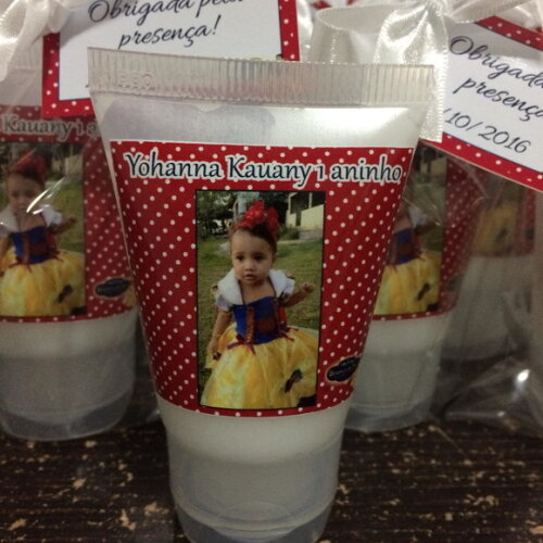 Lembrancinha Aniversário Hidratante Branca de Neve Foto