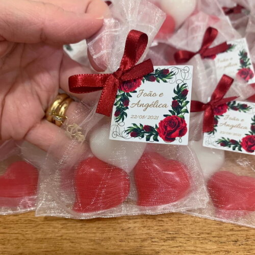 Lembrancinha casamento sabonete coração