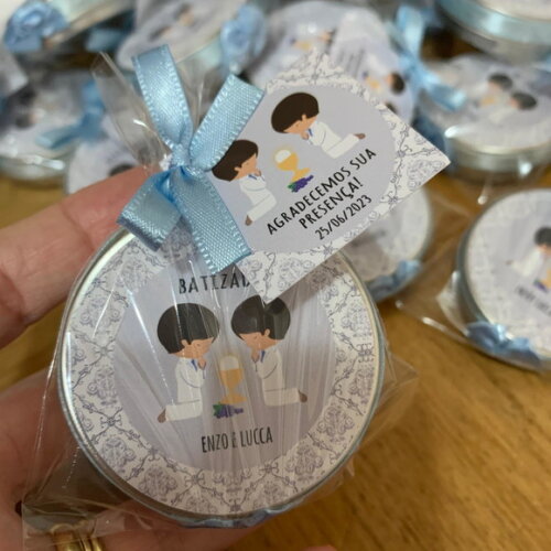 Lembrancinha com Mini Terço e Oração do Anjo da Guarda