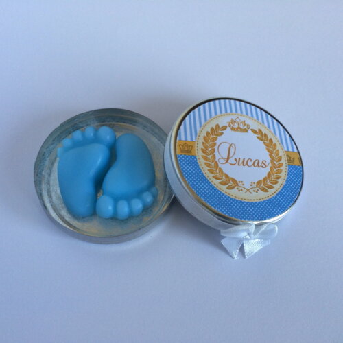 Lembrancinha Latinhas Mint to be Príncipe Azul