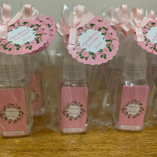 Lembrancinha Maternidade Home Spray Floral Rosa