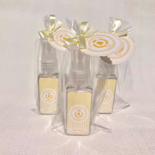 Lembrancinha Maternidade Home Spray Urso Rei Amarelo