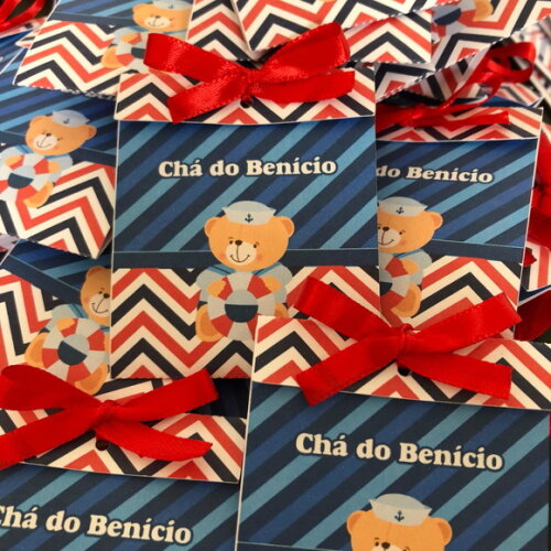Lembrancinha Maternidade Sachê Sementinha Urso Marinheiro