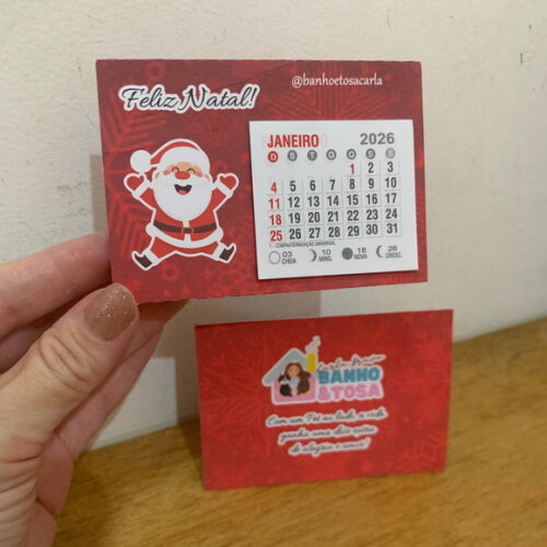 Mini Calendário de Mesa Natal