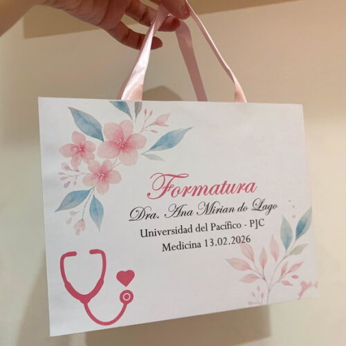 Sacolinha 14,5x18,5x6,5 Formatura Medicina