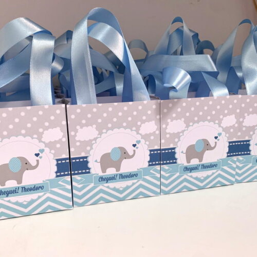 Sacolinha personalizada Aniversário Elefantinho