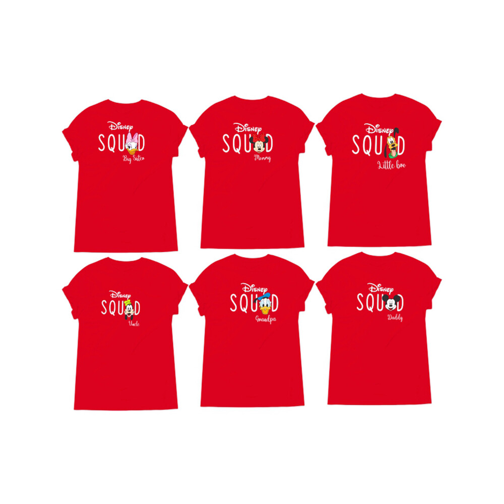 Kit Camiseta Viagem Squad Disney Personagens Com Nome Algodão